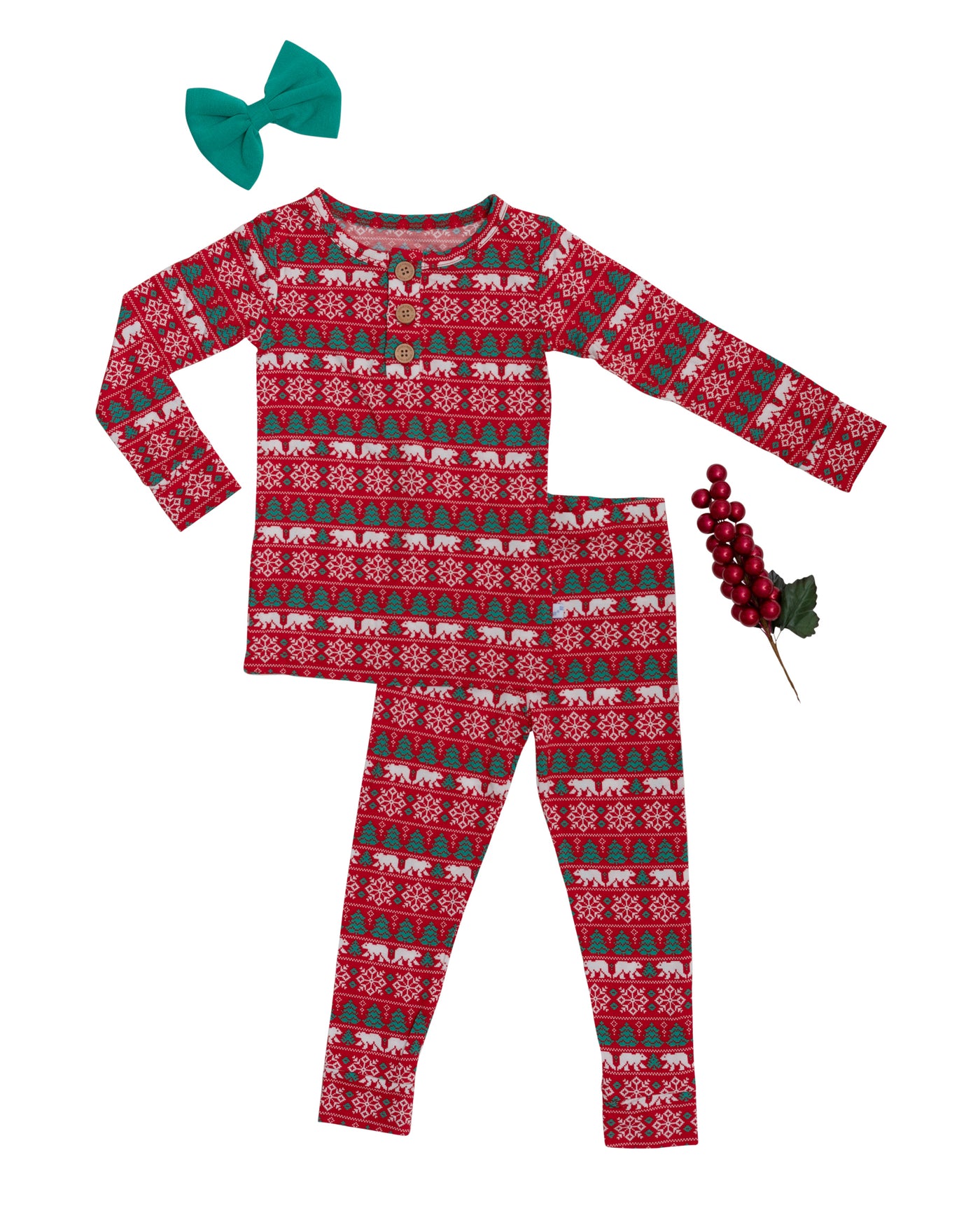 Beary Christmas Long Sleeve Henley Pajamas